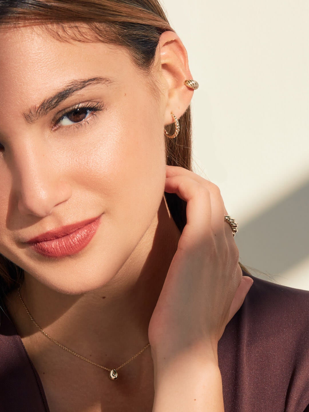 Ana Luisa Jewelry Earrings Hoops Earrings Gold Twist Hoops Vivi Gold Silver
