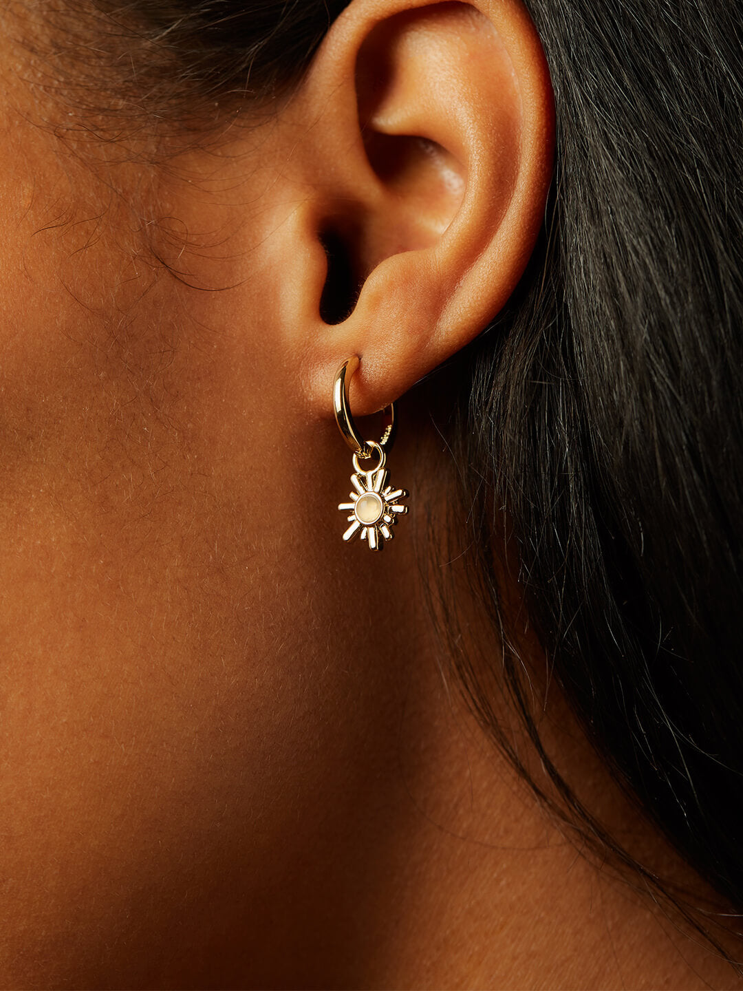 Ana Luisa Jewelry Earrings Hoops Earrings Moonstone Huggie Hoops Riviera Gold