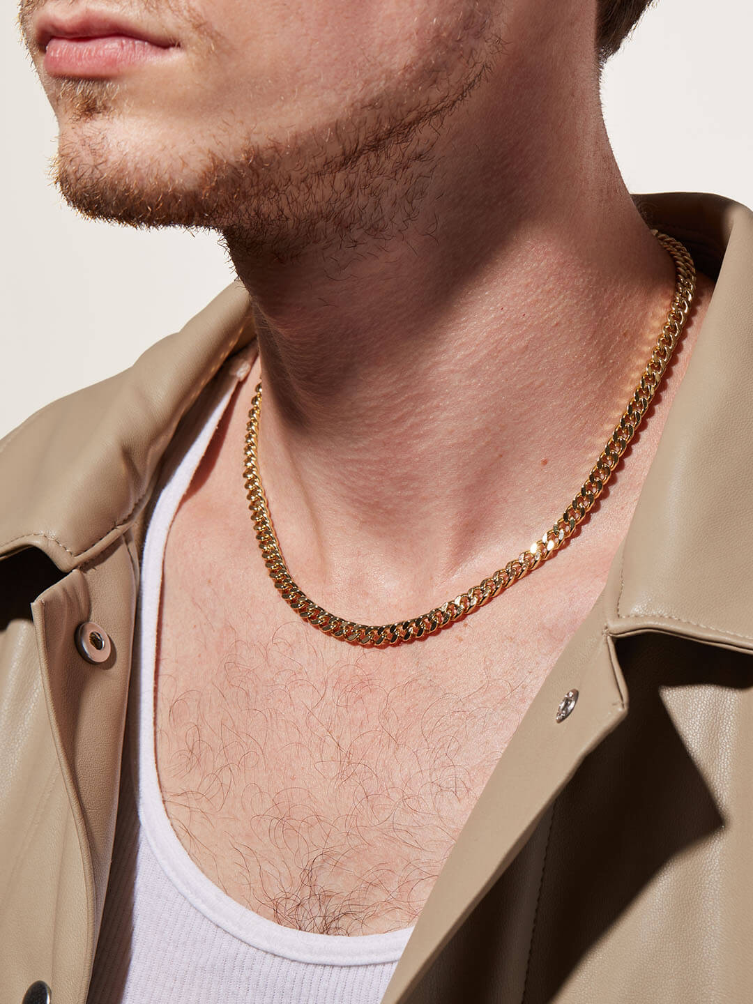 Ana Luisa Jewelry Necklaces Chain Necklace Curb Chain Necklace Adam Bold Gold Small