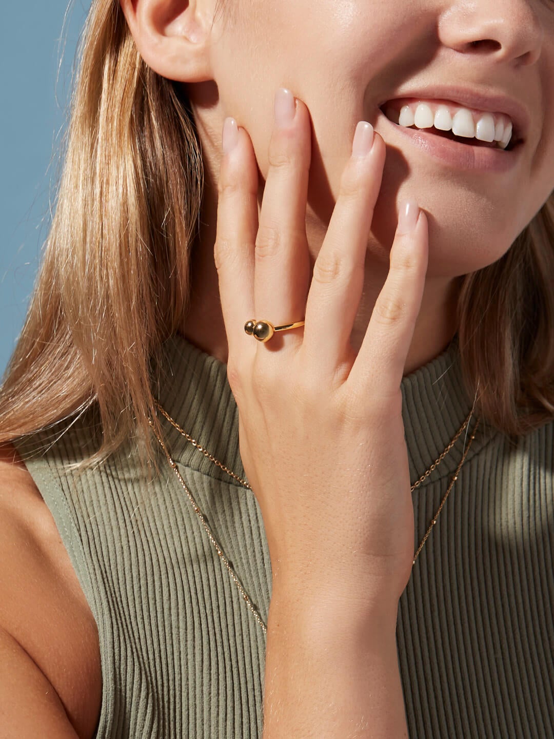Ana Luisa Jewelry Rings Duo Ball Ring Laurel Gold.