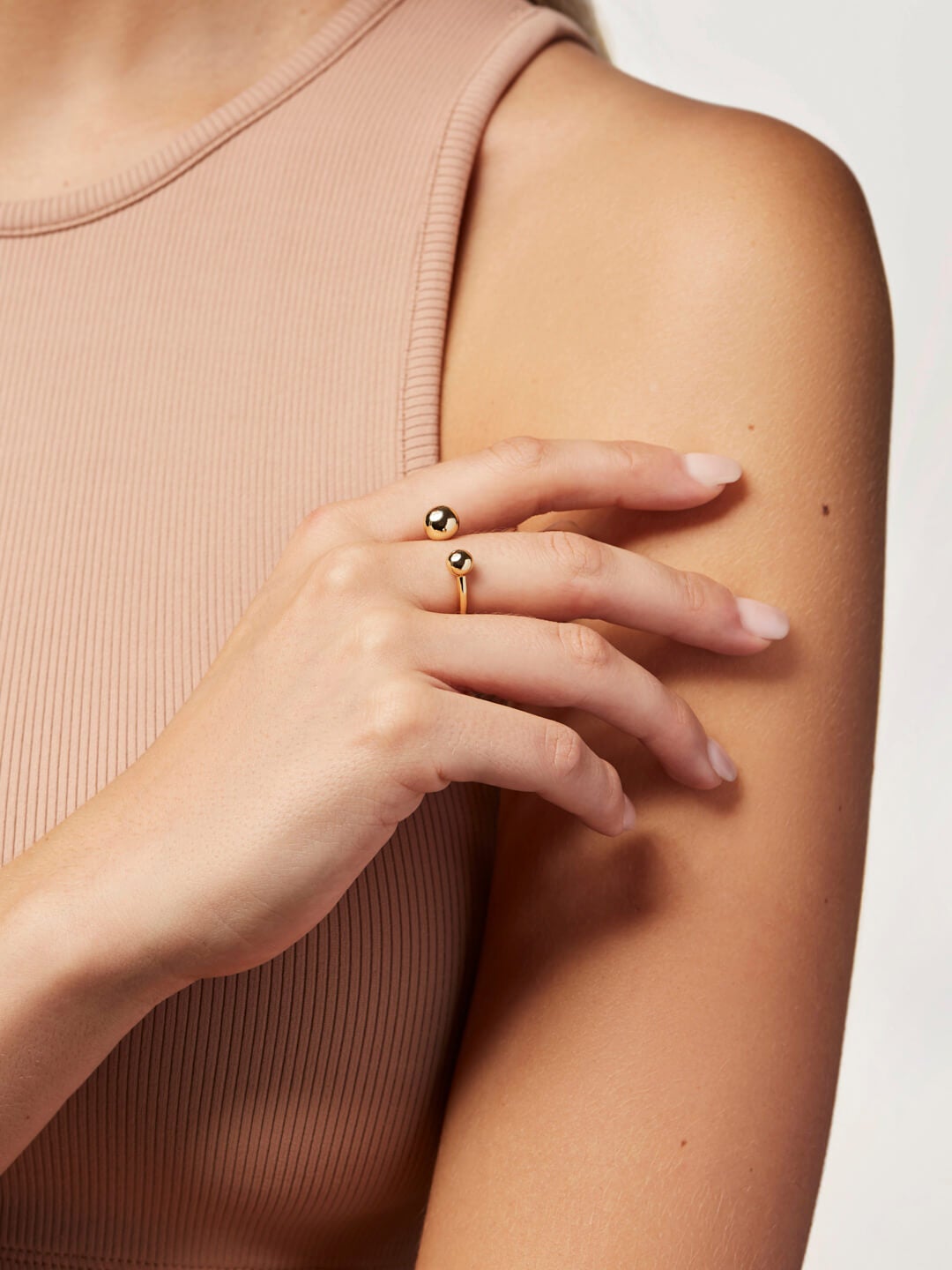 Ana Luisa Jewelry Rings Duo Ball Ring Laurel Gold