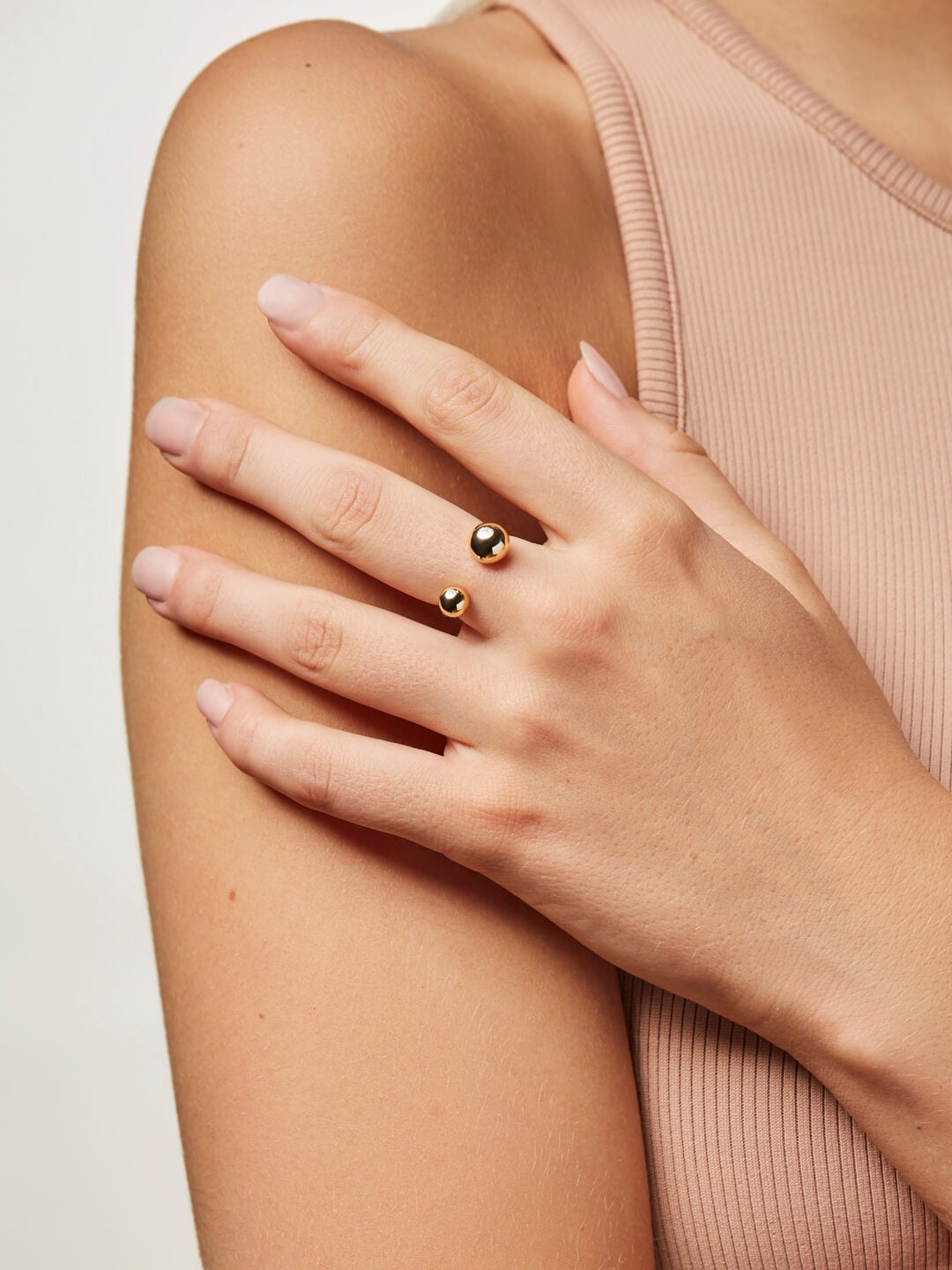 Ana Luisa Jewelry Rings Duo Ball Ring Laurel Gold