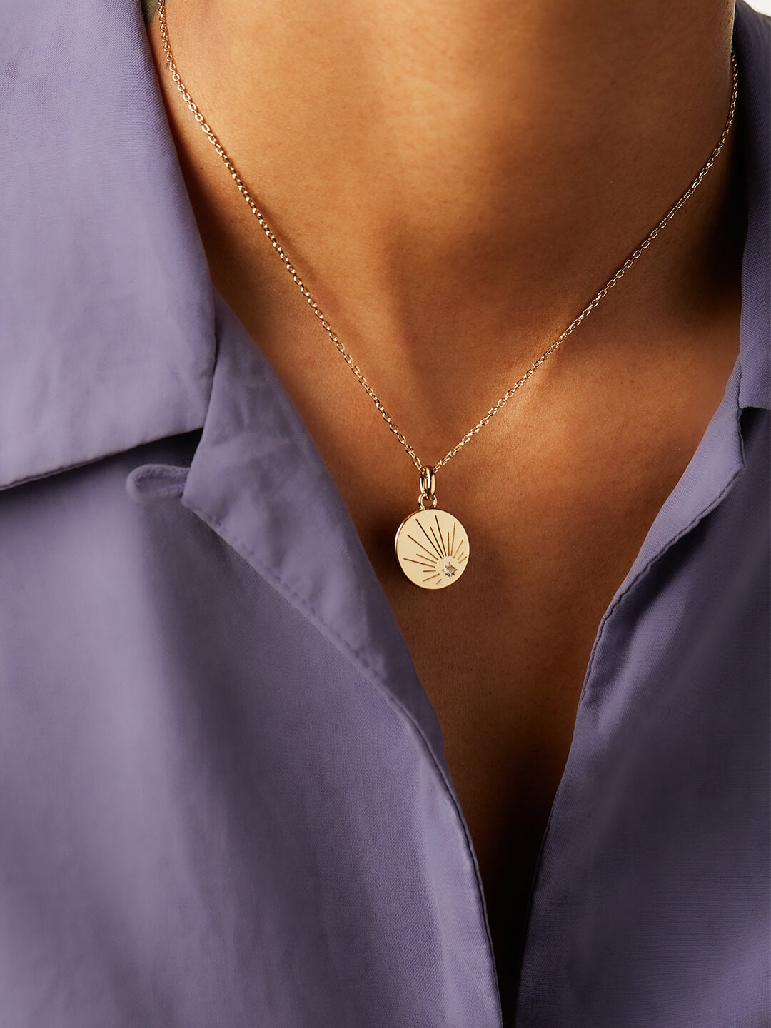 Ana Luisa Necklace Pendant Necklace Astro Coin Necklace Cari Reversible Gold