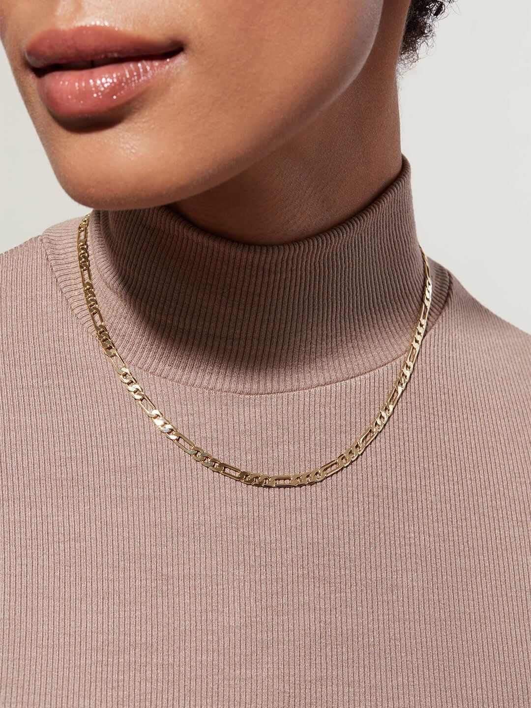 Ana Luisa Jewelry Necklaces Chain Figaro Chain Necklace Leo Bold Short Gold
