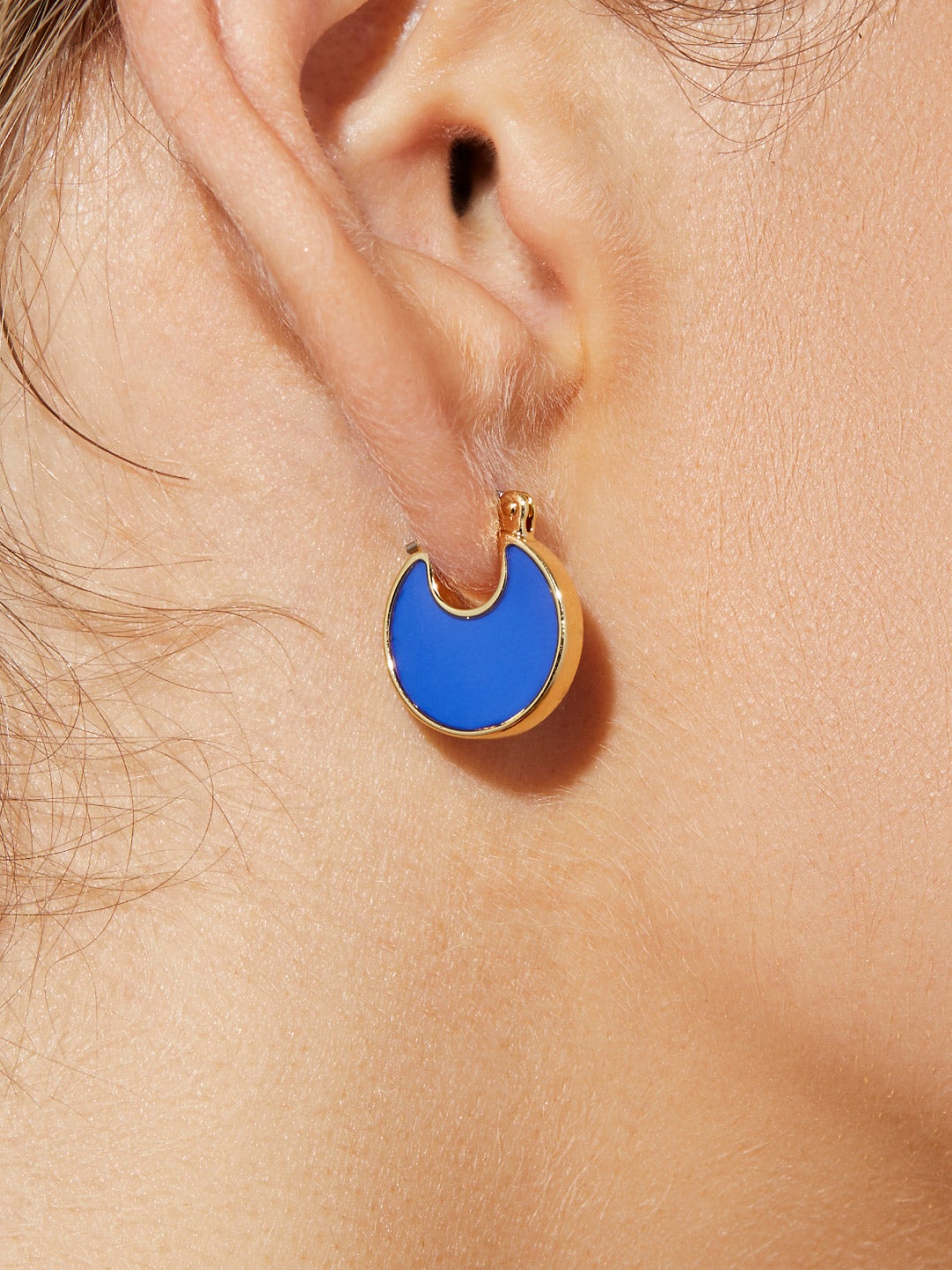 Ana Luisa Jewelry Earring Hoops Mini Hoop Earrings Mini Hana Deep Blue Gold
