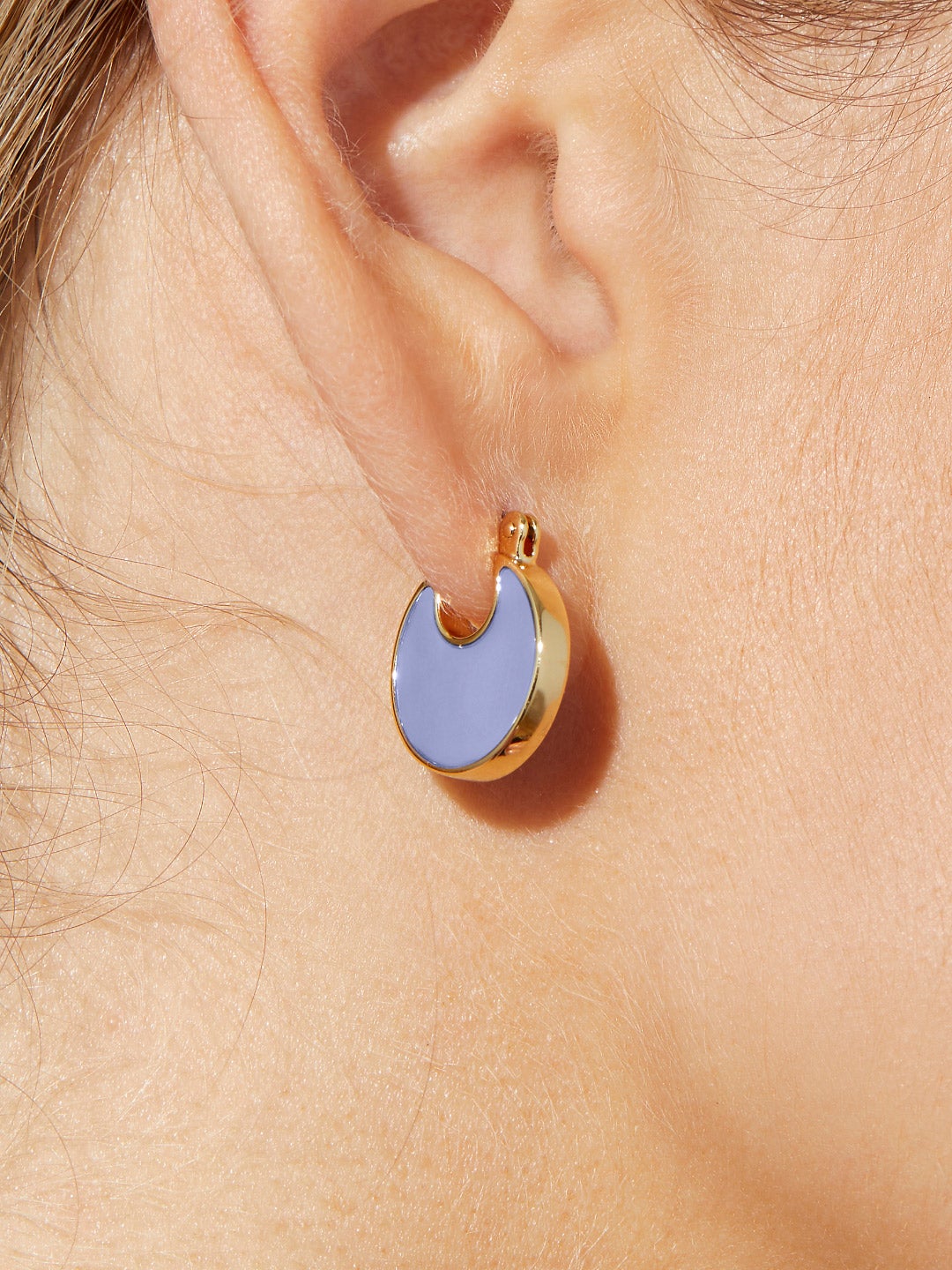 Ana Luisa Jewelry Earring Hoops Mini Hoop Earrings Mini Hana Pastel Blue Gold