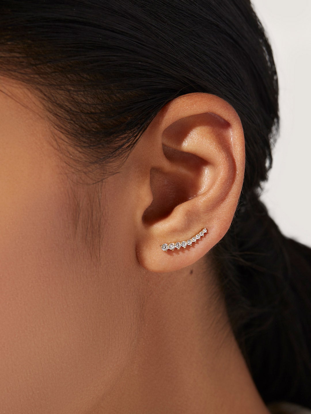 Ana Luisa Jewelry Earrings Huggie Ear Climber Earrings Mali Silver
