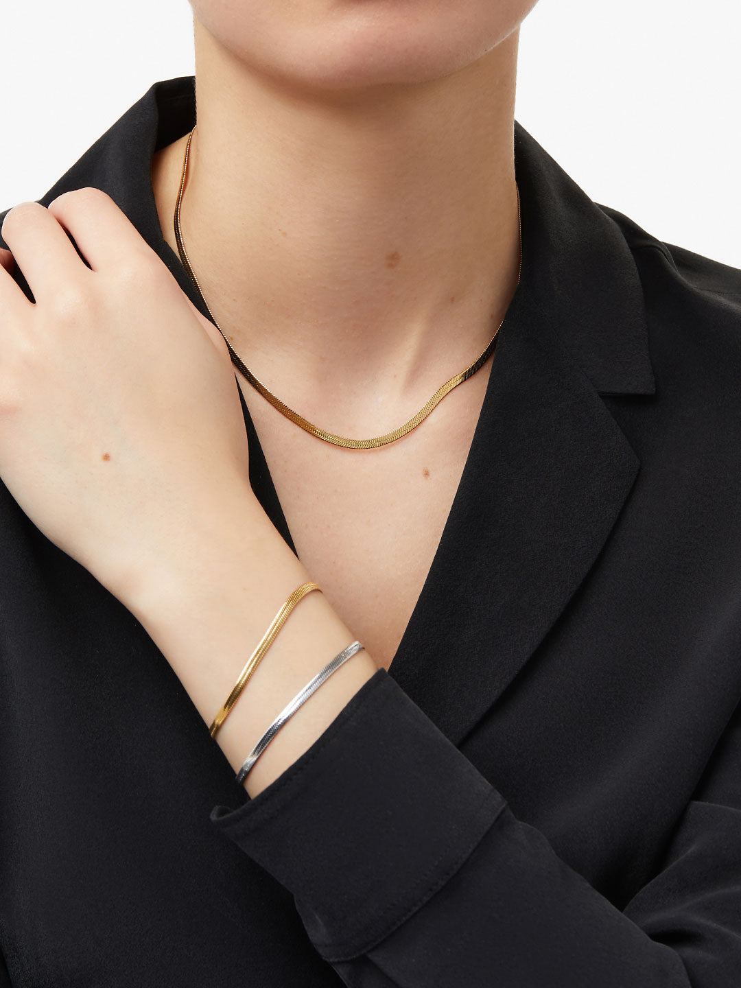 Ana Luisa Jewelry Herringbone Bundle Herringbone Bundle Gold Stainless Steel