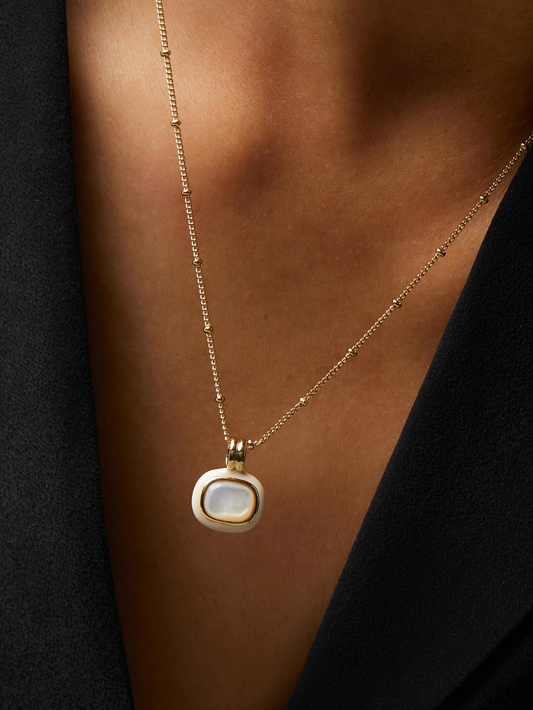 Ana Luisa Jewelry Necklaces Medium Chains Gold Statement Necklace Kensie Mother Of Pearl Gold