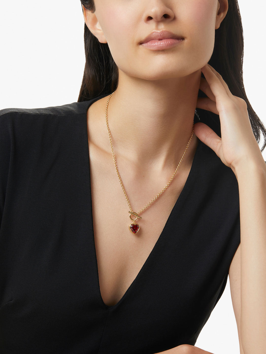 Gold Heart Necklace - Hana Lee Heart