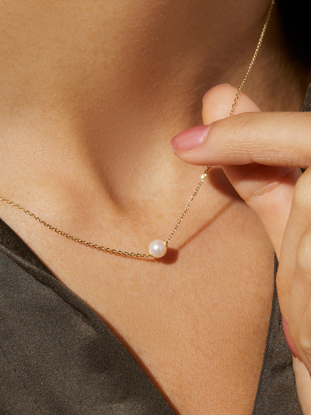 Ana Luisa Jewelry Necklaces Pendants Pearl Necklace Lacey Silver