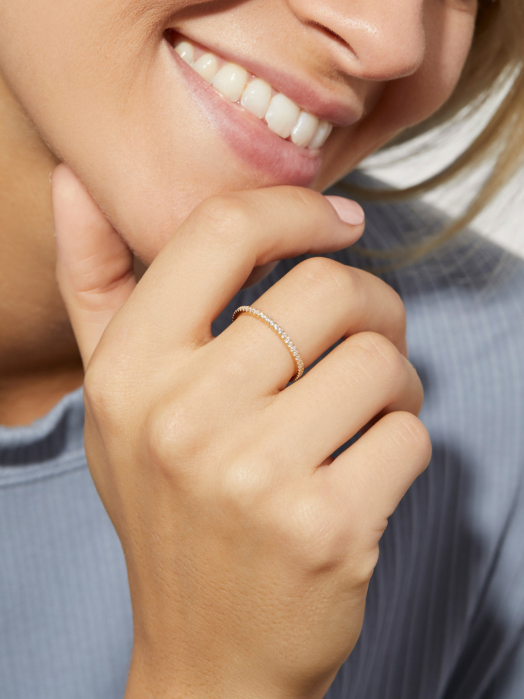 Ana Luisa Jewelry Rings Medium Bands Eternity Ring Celine Silver