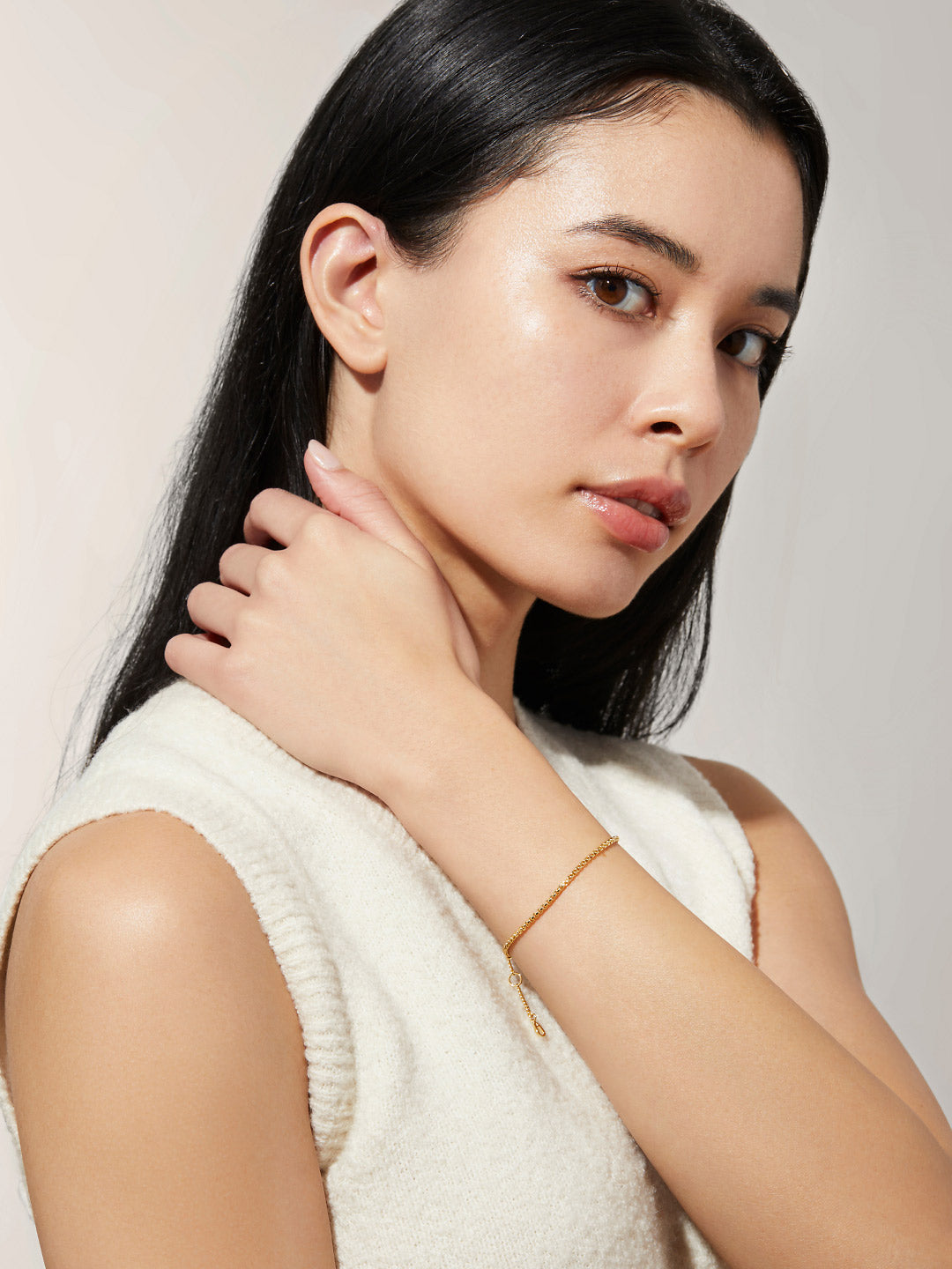 Ana Luisa Jewelry Bracelets Medium Chains Soft Box Chain Bracelet Danay Gold