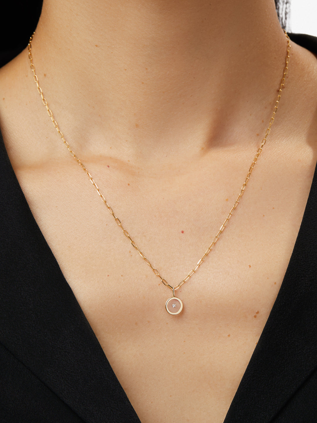 Ana Luisa Jewelry Charm Gold Pendant Floating Diamond Charm Solid Gold