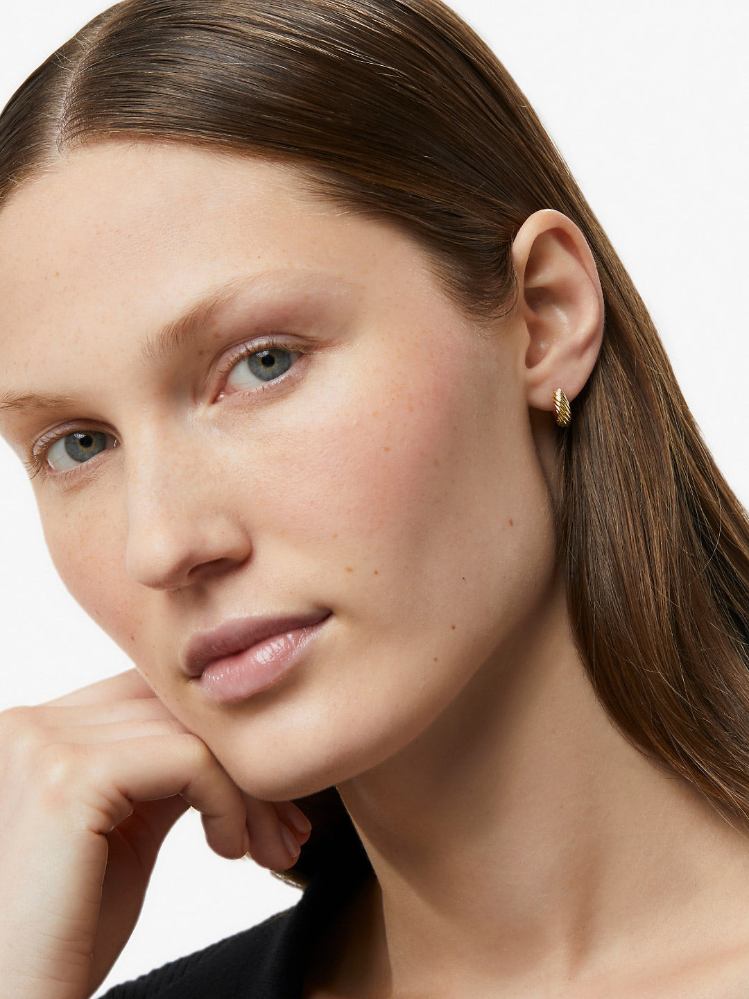 Ana Luisa Jewelry Earrings Huggie Huggie Hoop Earrings Casey Gold