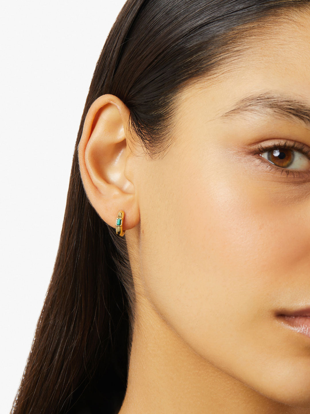 Ana Luisa Jewelry Earrings Small Hoops Gold Huggie Hoop Earrings Brenn Gold