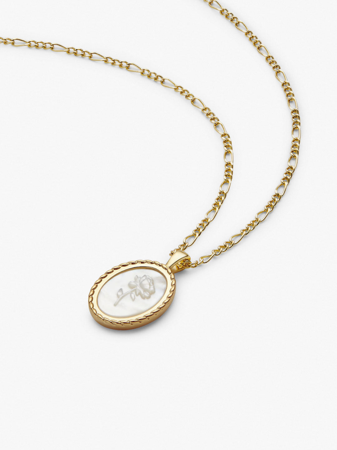 Ana Luisa Jewelry Necklace Pendant Necklace Rose Engraved Necklace Hannah Gold