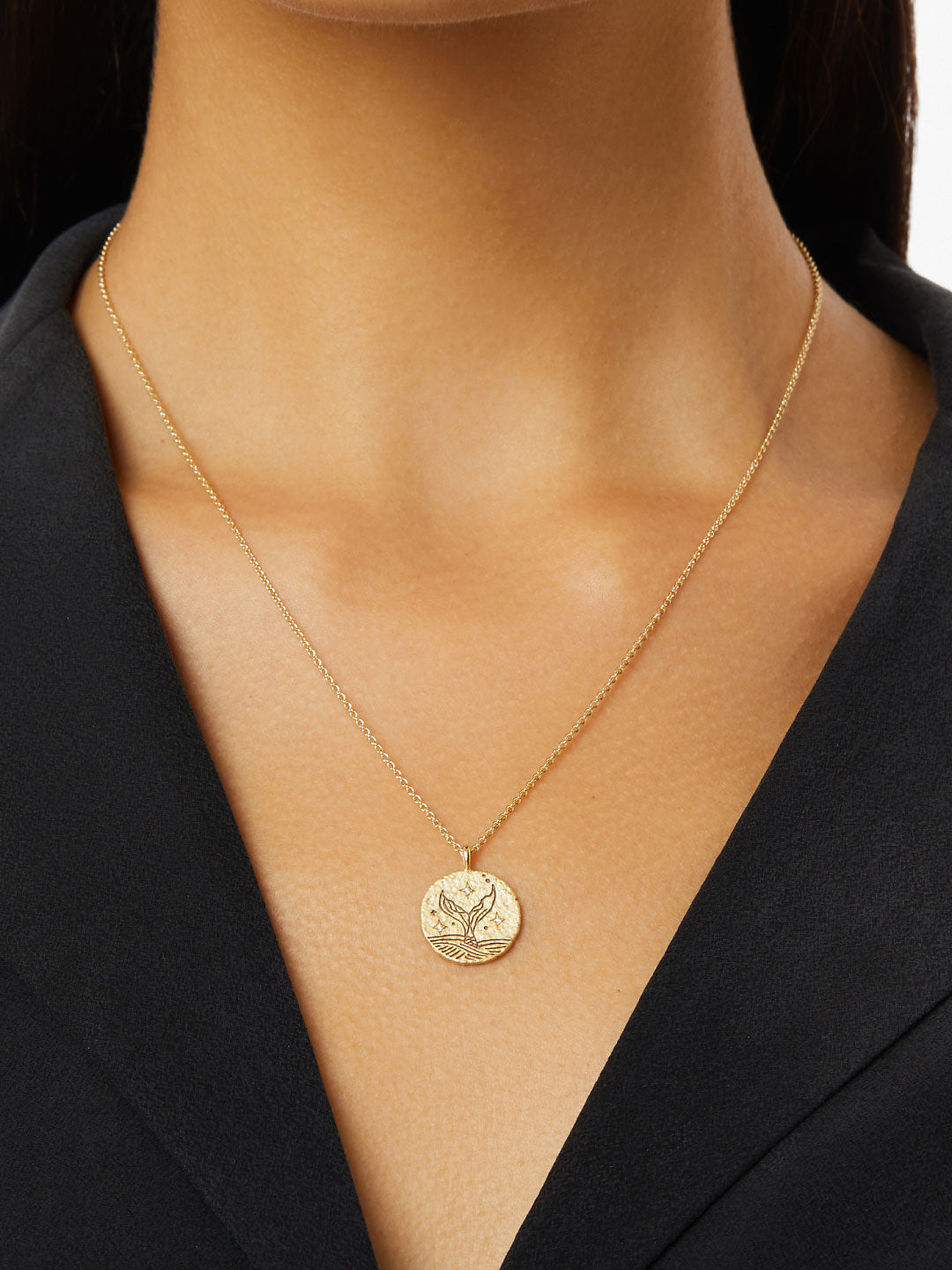 Ana Luisa Jewelry Necklaces Pendants Gold Coin Necklace Water Pendant Gold