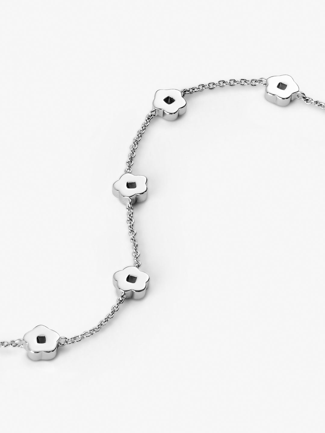 Ana Luisa Jewelry Bracelets Light Chains Flower Bracelet Rowena Bracelet Silver Rhodium