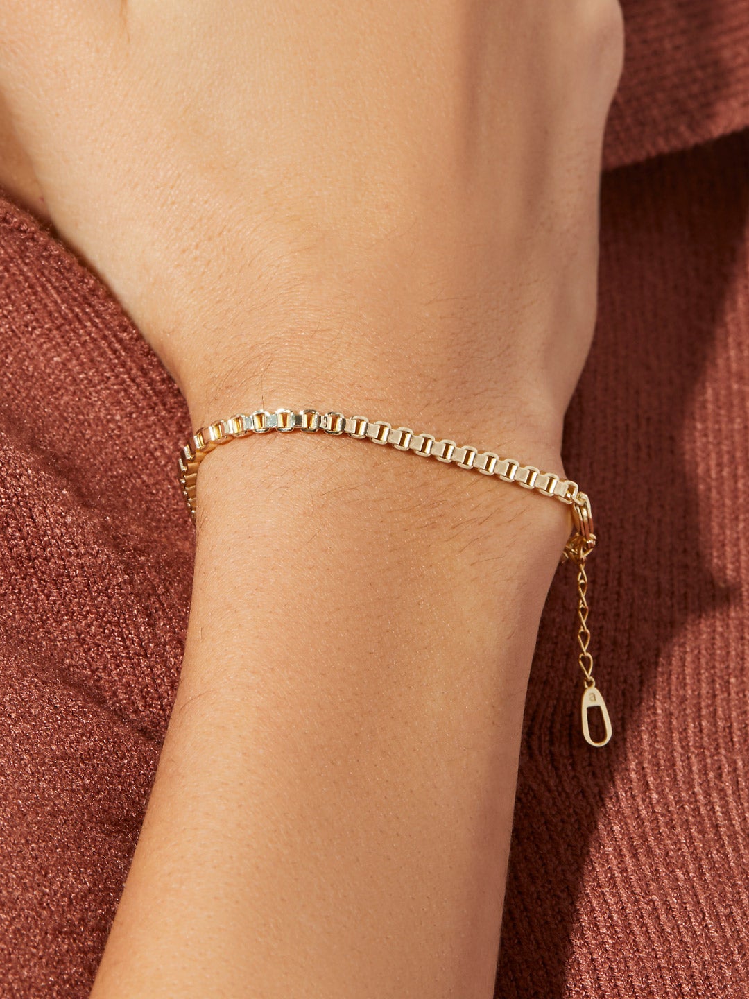 Ana Luisa Jewelry Bracelets Medium Chains Box Chain Bracelet Tess Gold