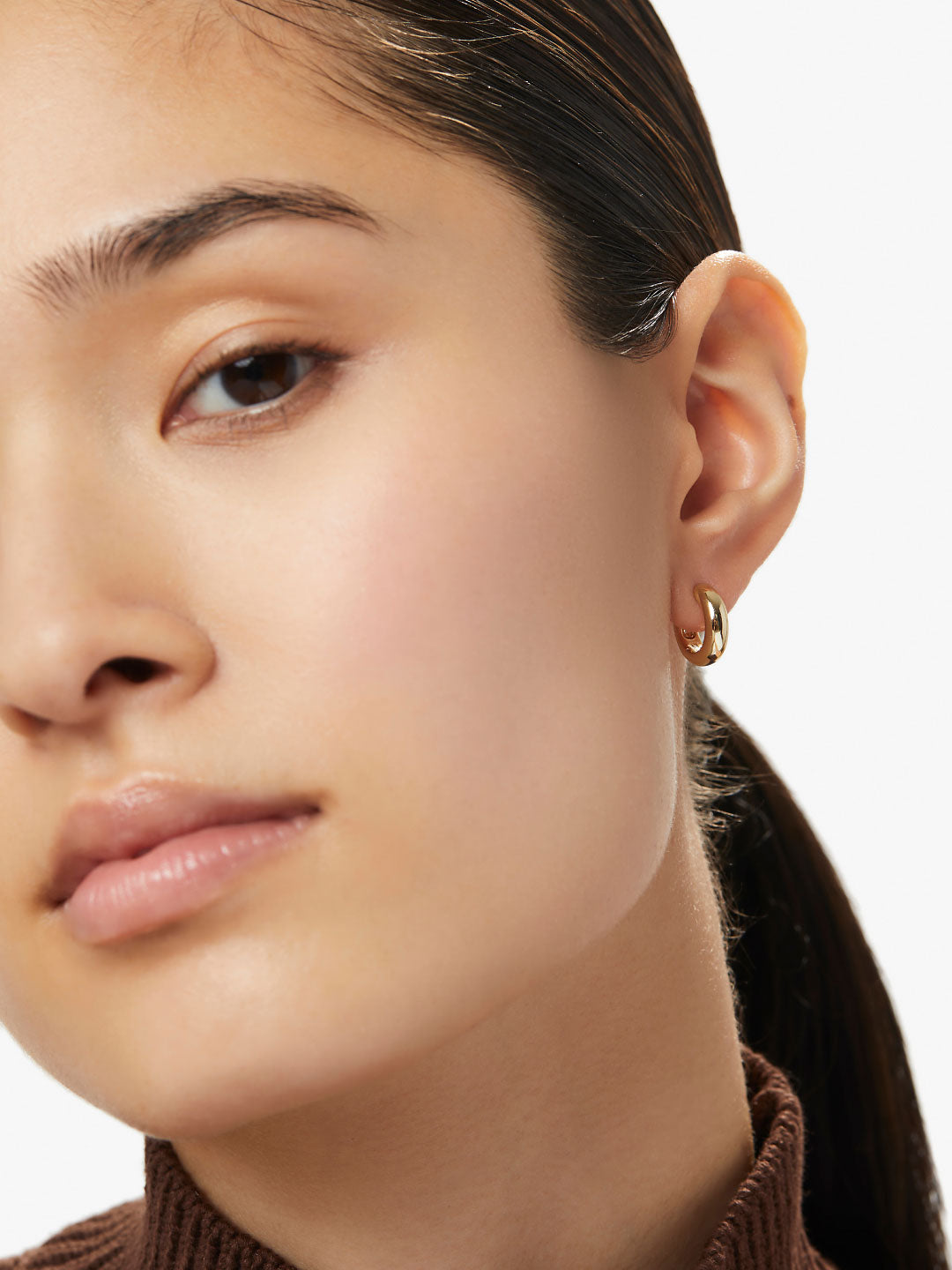 Ana Luisa Jewelry Earrings Hoop Earring Bold Huggie Hoops Giulia Gold