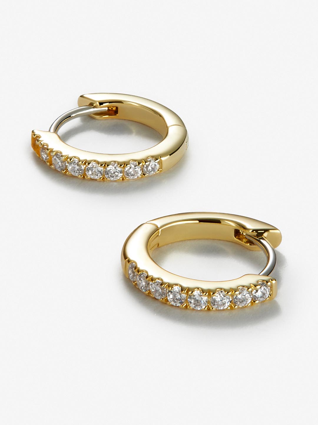 Ana Luisa Jewelry Earrings Huggie Gold Huggie Hoop Earrings Pave Huggie Hoops Gold