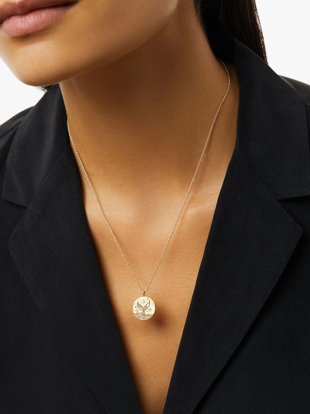 Ana Luisa Jewelry Necklaces Pendants Gold Coin Necklace Water Pendant Gold