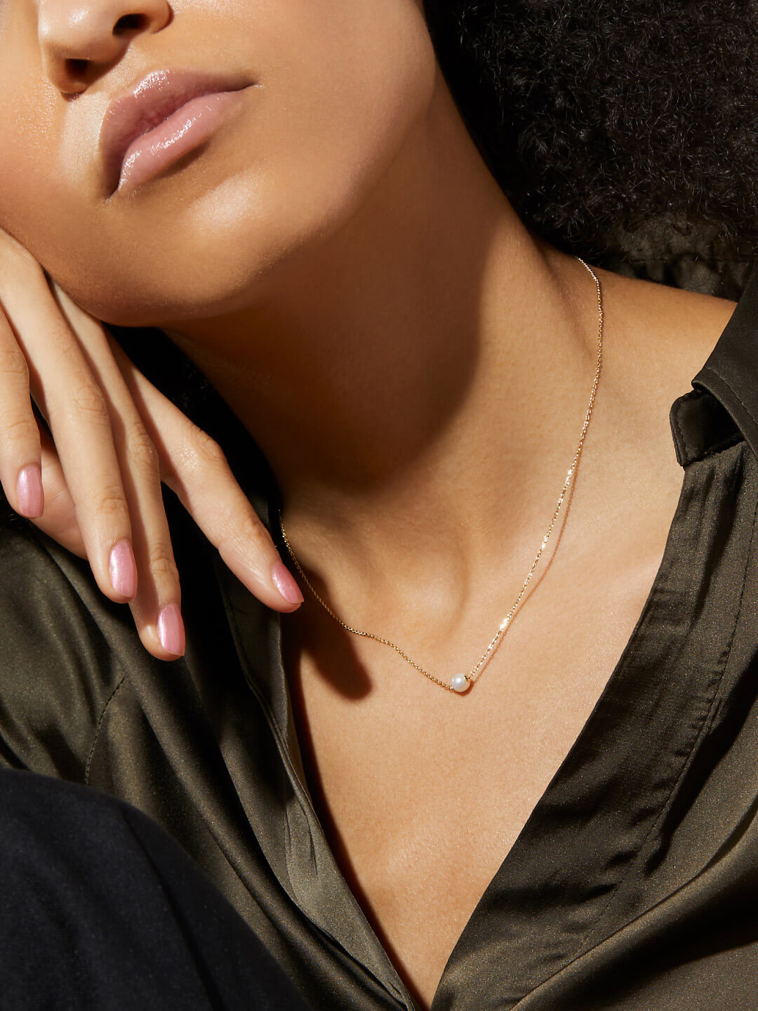 Ana Luisa Jewelry Necklaces Pendants Pearl Necklace Lacey Silver