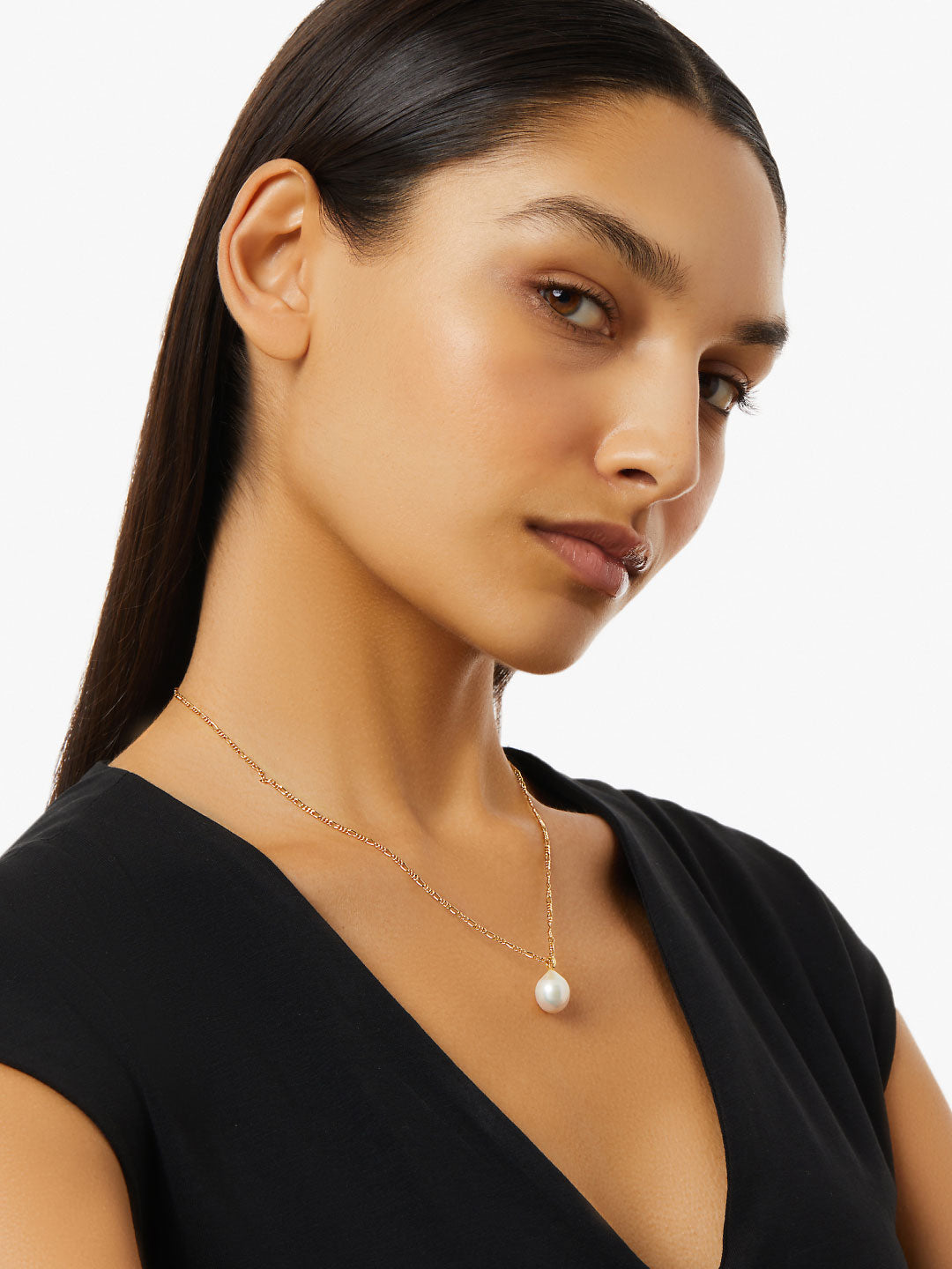 Ana Luisa Jewelry Necklaces Pendants Pearl Pendant Necklace Marina Gold