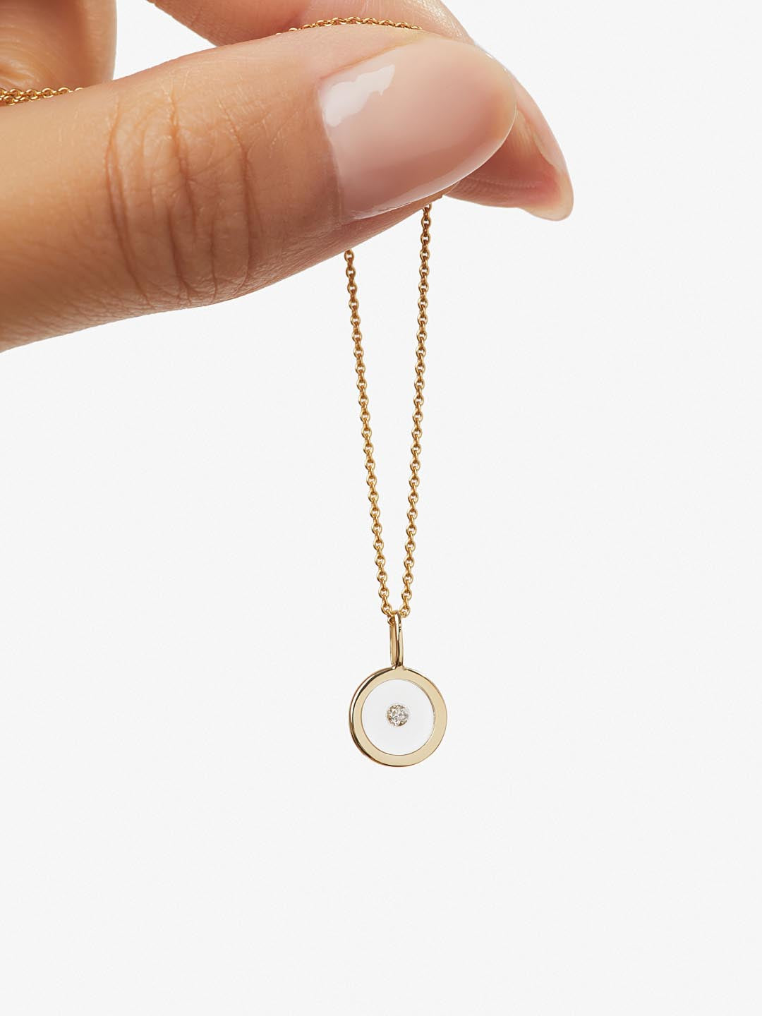 Ana Luisa Jewelry Charm Gold Pendant Floating Diamond Charm Solid Gold