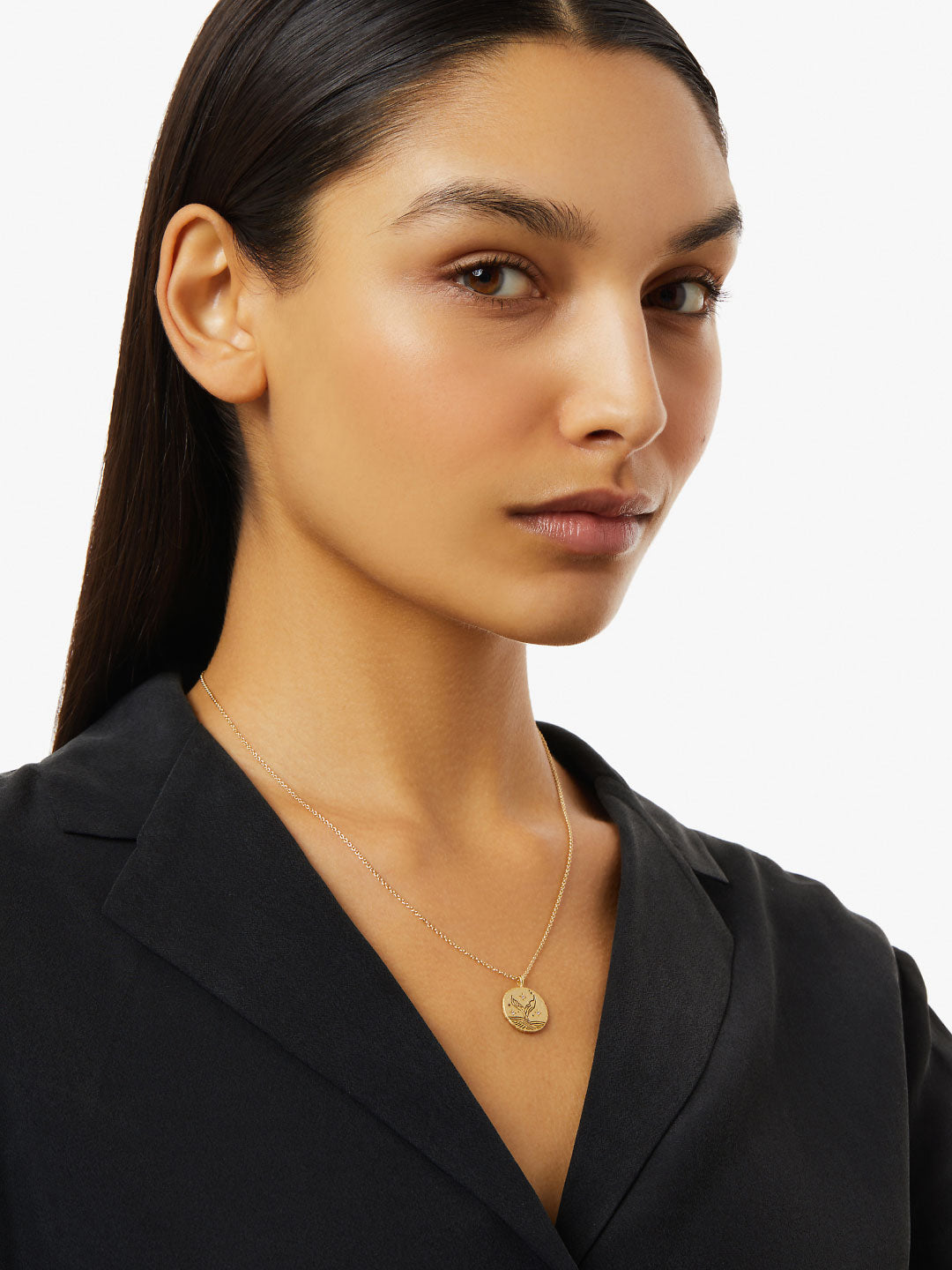 Ana Luisa Jewelry Necklaces Pendants Gold Coin Necklace Water Pendant Gold