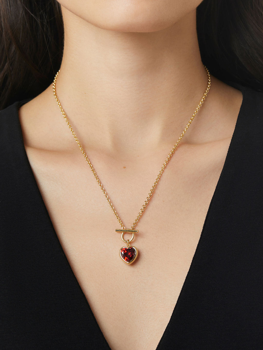 Ana Luisa Jewelry Necklaces Pendants Gold Heart Necklace Hana Lee Heart Gold