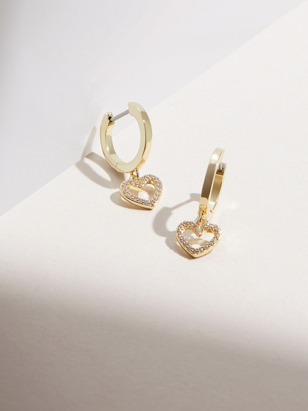 Ana Luisa Jewelry Earring Drop Heart Hoops Nina Heart Gold