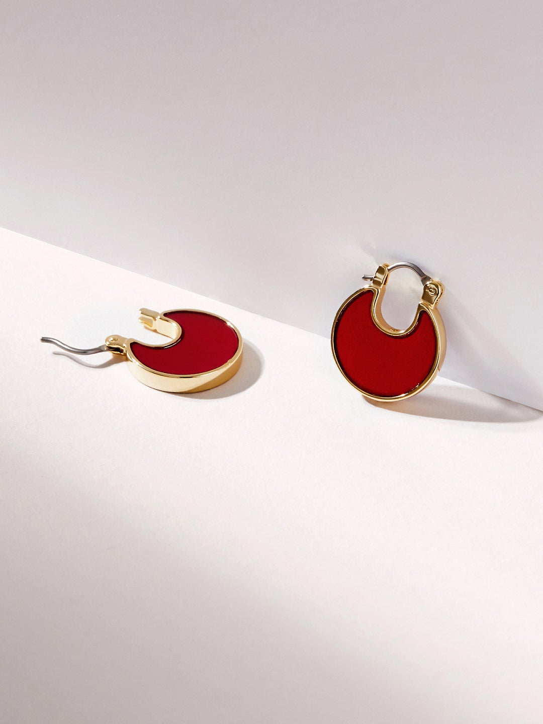 Ana Luisa Jewelry Earring Hoops Mini Hoop Earrings Mini Hana Burgundy Gold