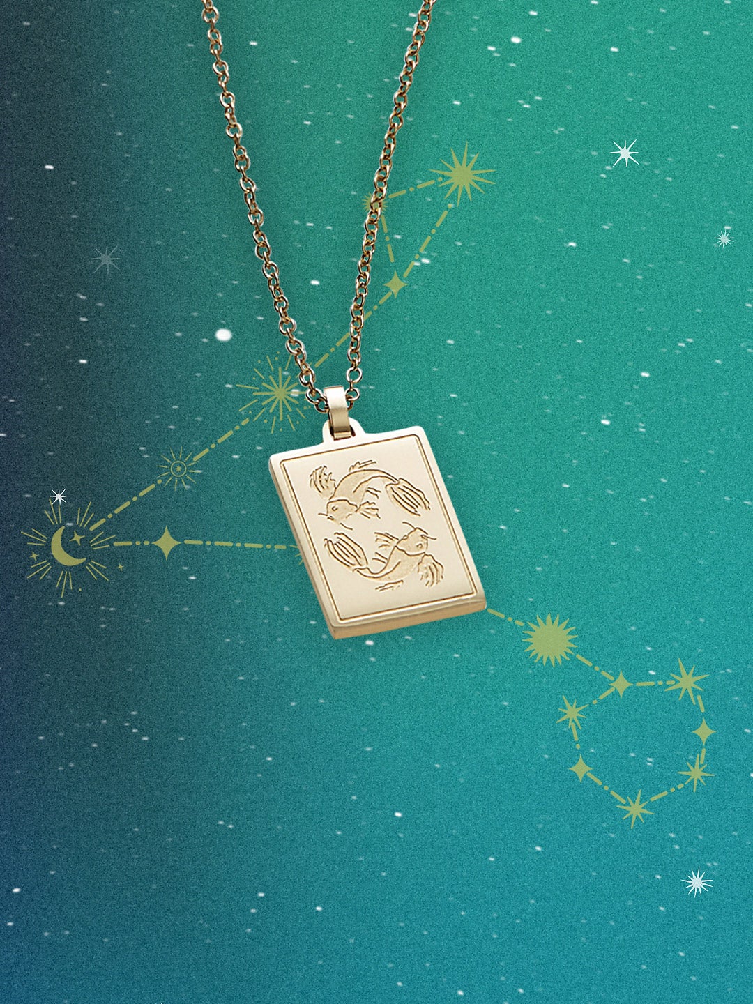 Ana Luisa Jewelry Necklaces Pendants Zodiac Necklace Pisces Stainless Steel