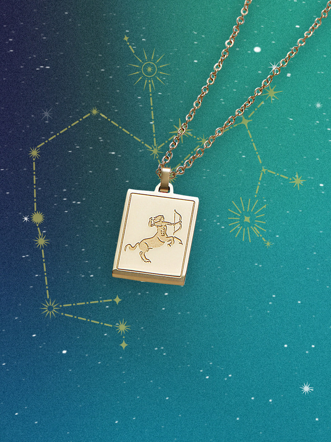 Ana Luisa Jewelry Necklaces Pendants Zodiac Necklace Sagittarius Stainless Steel