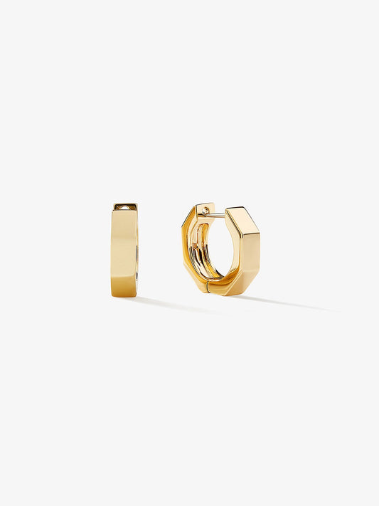 Ana Luisa Earrings Hoop Earrings Hardware Hoop Earrings Octo Small Gold