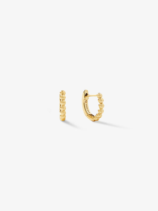 Ana Luisa Earrings Huggie Hoops Beaded Earrings Bex Mini Silver