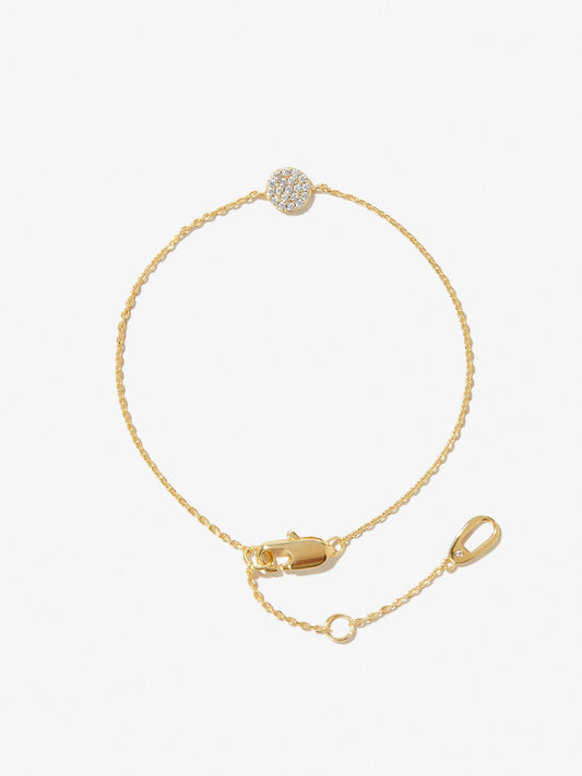 Ana Luisa Jewelry Bracelet  Chain Bracelet Pave Disc Bracelet Jenna Gold