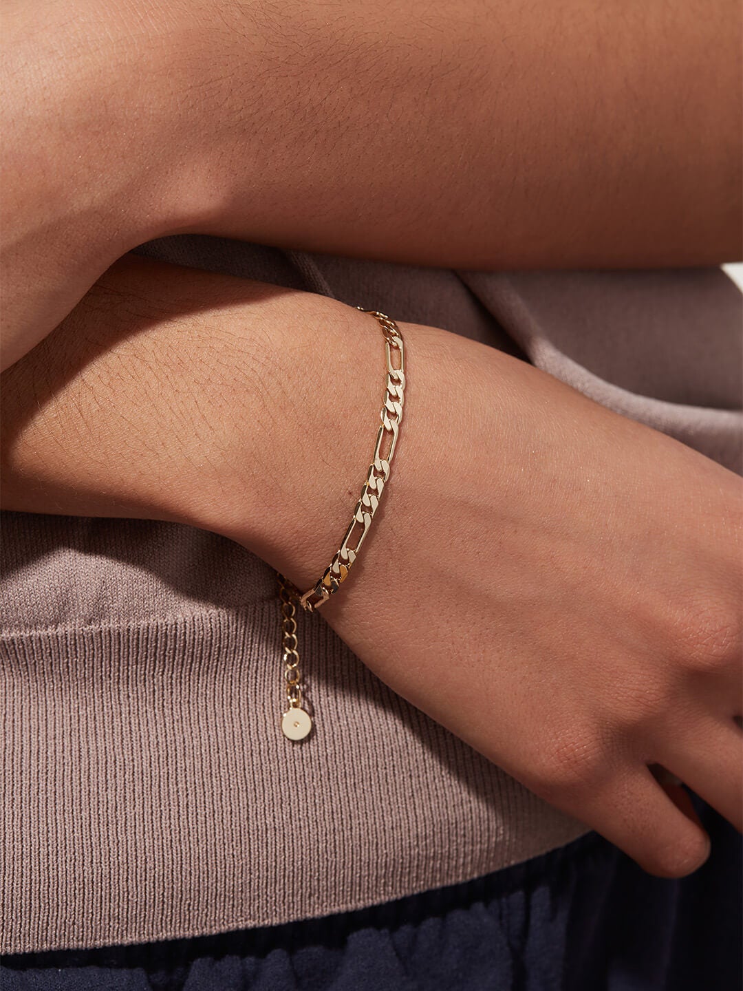 Ana Luisa Jewelry Bracelet Chain Bracelets Figaro Chain Bracelet Elijah Bold Gold