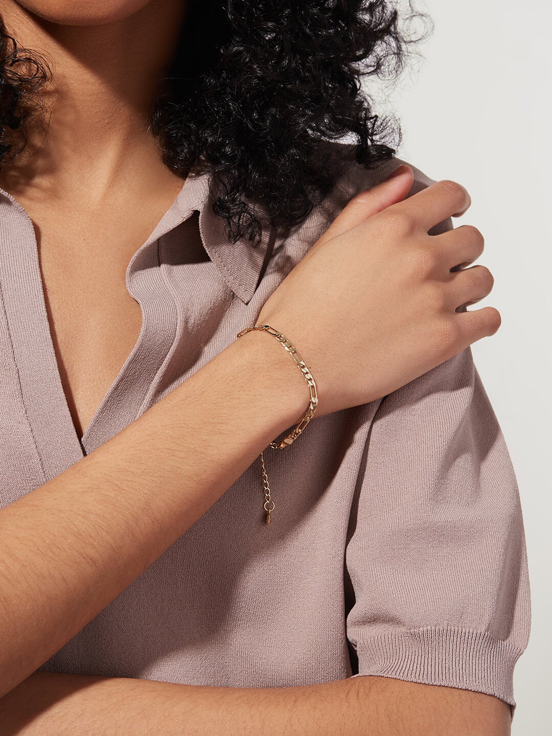 Ana Luisa Jewelry Bracelet Chain Bracelets Figaro Chain Bracelet Elijah Bold Gold