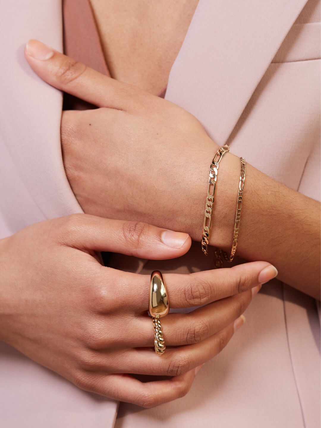 Ana Luisa Jewelry Bracelet Chain Bracelets Figaro Chain Bracelet Elijah Bold Gold