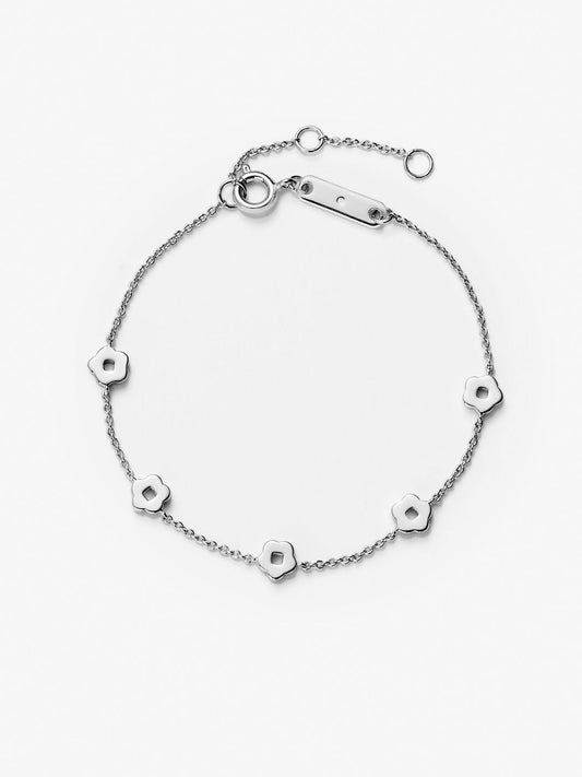 Ana Luisa Jewelry Bracelets Light Chains Flower Bracelet Rowena Bracelet Silver Rhodium
