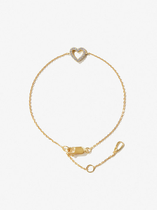 Ana Luisa Jewelry Bracelets Light Chains Heart Bracelet Shinzo Silver