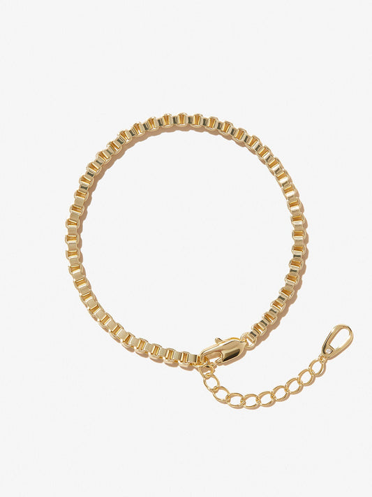 Ana Luisa Jewelry Bracelets Medium Chains Box Chain Bracelet Tess Gold
