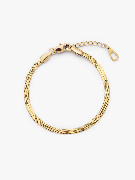 Ana Luisa Jewelry Bracelets Medium Chains Herringbone Bracelet Atlas Satinless Steel