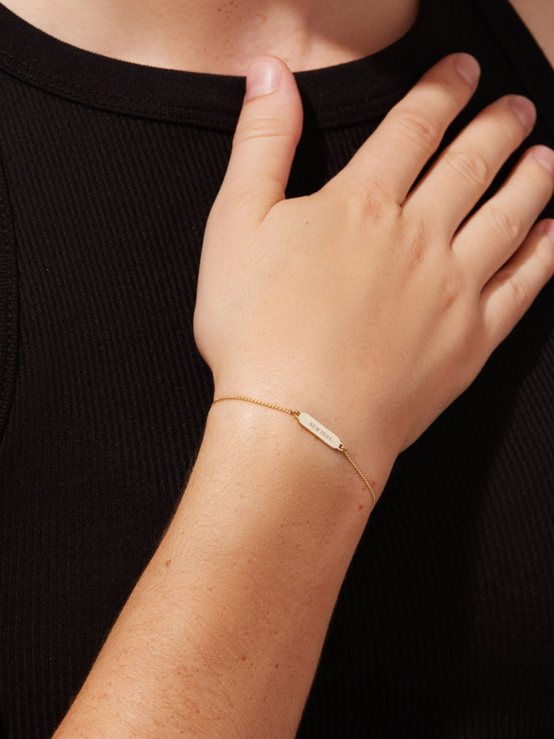 Ana Luisa Jewelry Chain Bracelet Engravable Id Bracelet Id Slim Bracelet Silver