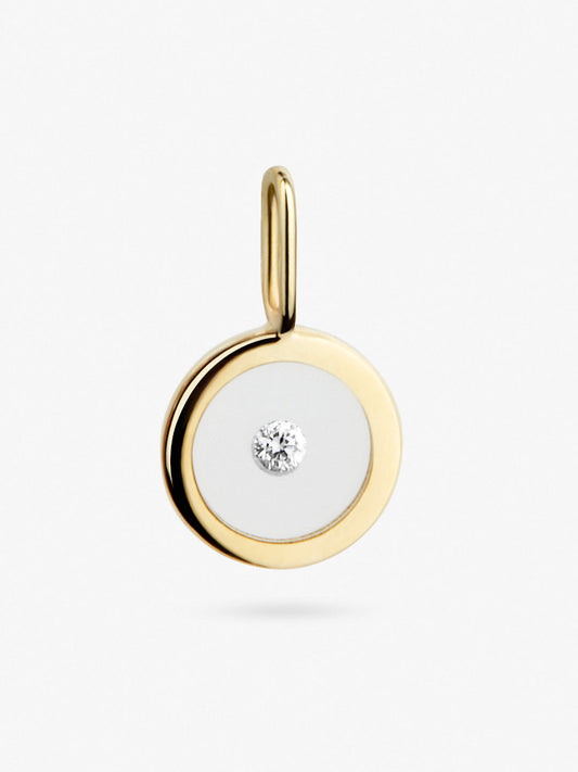 Ana Luisa Jewelry Charm Gold Pendant Floating Diamond Charm Solid Gold