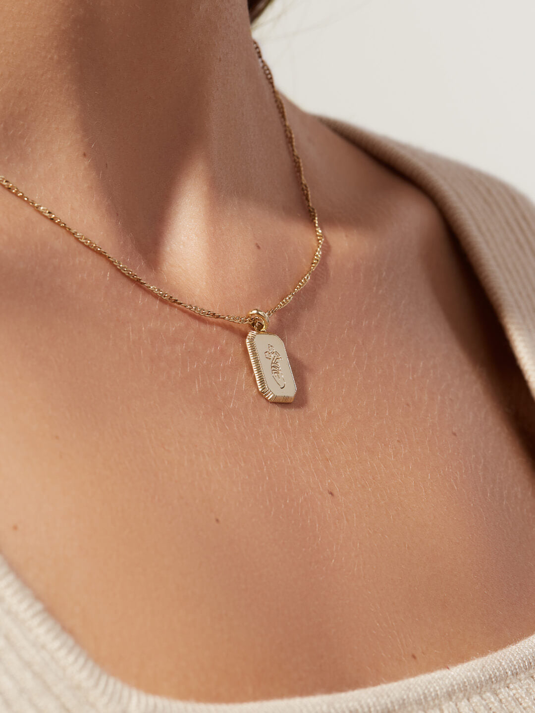 Ana Luisa Jewelry Co Creation Necklace Pendant Flower Necklace Forget-Me-Not Gold