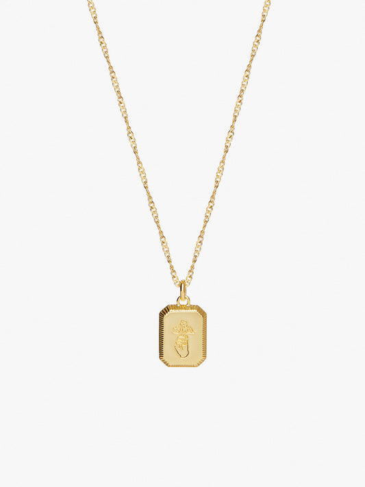 Ana Luisa Jewelry Co Creation Necklace Pendant Flower Necklace Forget-Me-Not Gold